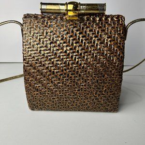 Rodo Italy Woven Box Shoulder Bag